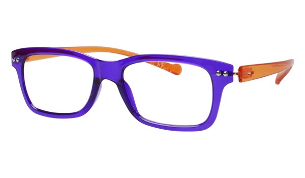 iGreen V2.7-C14 Kids Eyeglasses Shiny Violet/Shiny Orange