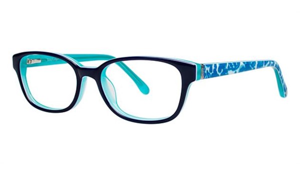 Lilly Pulitzer Girls Emma Eyeglasses Navy Aqua