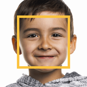 Boy with a square like face shape