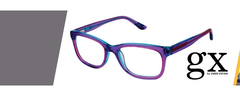 NEW GX by GWEN STEFANI GX 067 Purple & Brown Eyeglasses 52mm with outlet GX Case